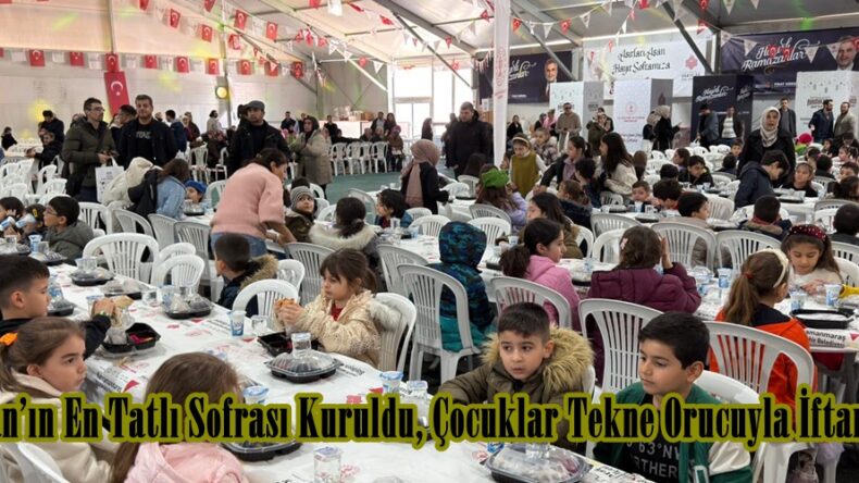 Ramazan’ın En Tatlı Sofrası Kuruldu, Çocuklar Tekne Orucuyla İftarını Açtı.