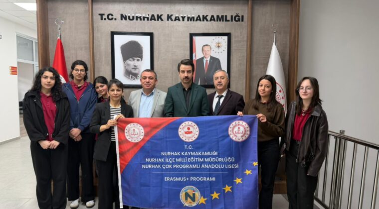 Erasmus+ Projesi Öğrencilerinden Kaymakam Kalaycıoğlu’na ziyaret.