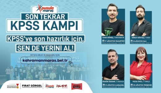 Pusula Maraş’tan KPSS Adaylarına Son Tekrar Kampı.