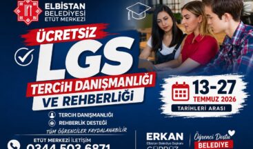 ELBİSTAN BELEDİYESİ ETÜT MERKEZİ’NDEN ÖĞRENCİLERE ÜCRETSİZ TERCİH DANIŞMANLIĞI.