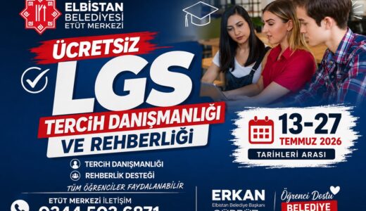 ELBİSTAN BELEDİYESİ ETÜT MERKEZİ’NDEN ÖĞRENCİLERE ÜCRETSİZ TERCİH DANIŞMANLIĞI.