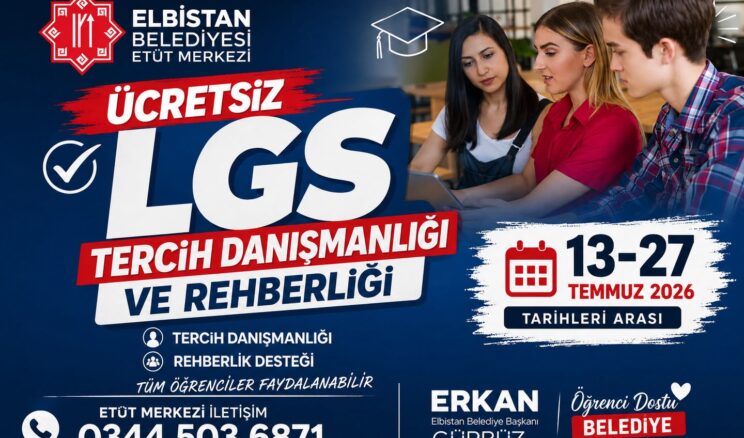 ELBİSTAN BELEDİYESİ ETÜT MERKEZİ’NDEN ÖĞRENCİLERE ÜCRETSİZ TERCİH DANIŞMANLIĞI.
